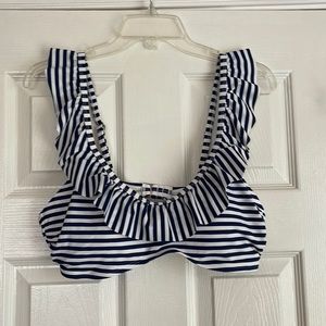 Vineyard Vines for Target Striped /Ruffled Bralette Bikini Top